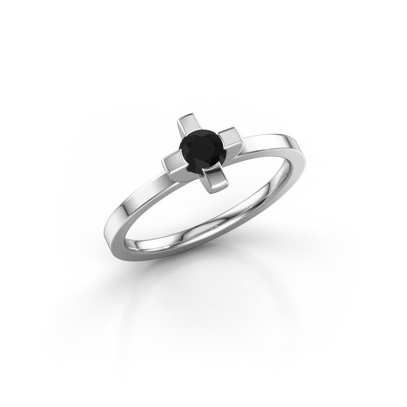 Afbeelding van Ring Therese<br/>950 platina<br/>Zwarte diamant 0.36 crt