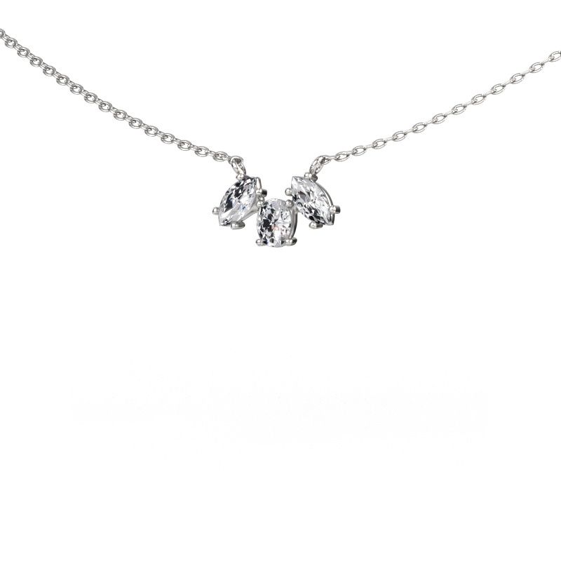 Collier Rachal 585 or blanc diamant custom 4x3 mm