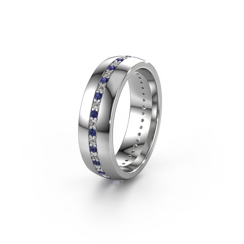 Ehering WH0103L26BP 585 Weißgold Saphir 1.3 mm ±6x2 mm