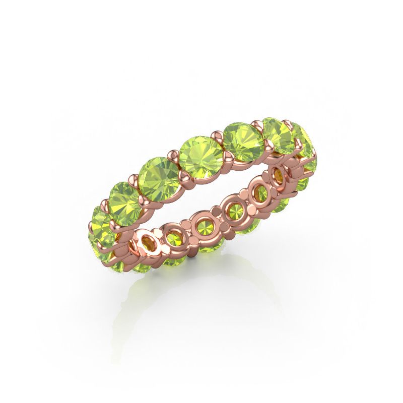Stackable ring Heddy rnd 4.0 585 rose gold peridot 4 mm
