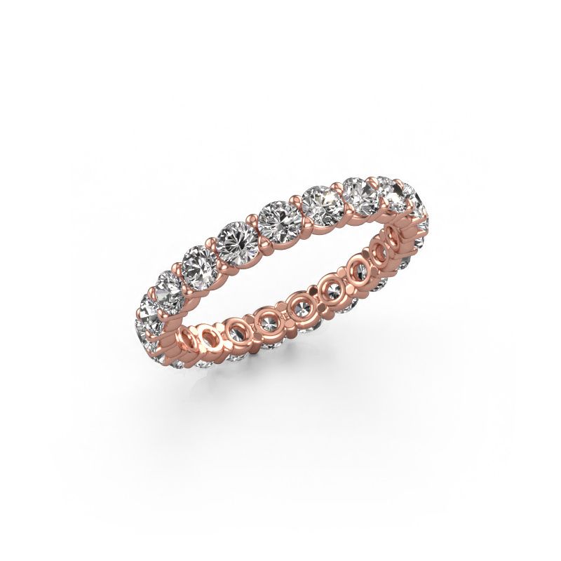 Bague Heddy rnd 2.9 585 or rose diamant synthétique 1.995 crt