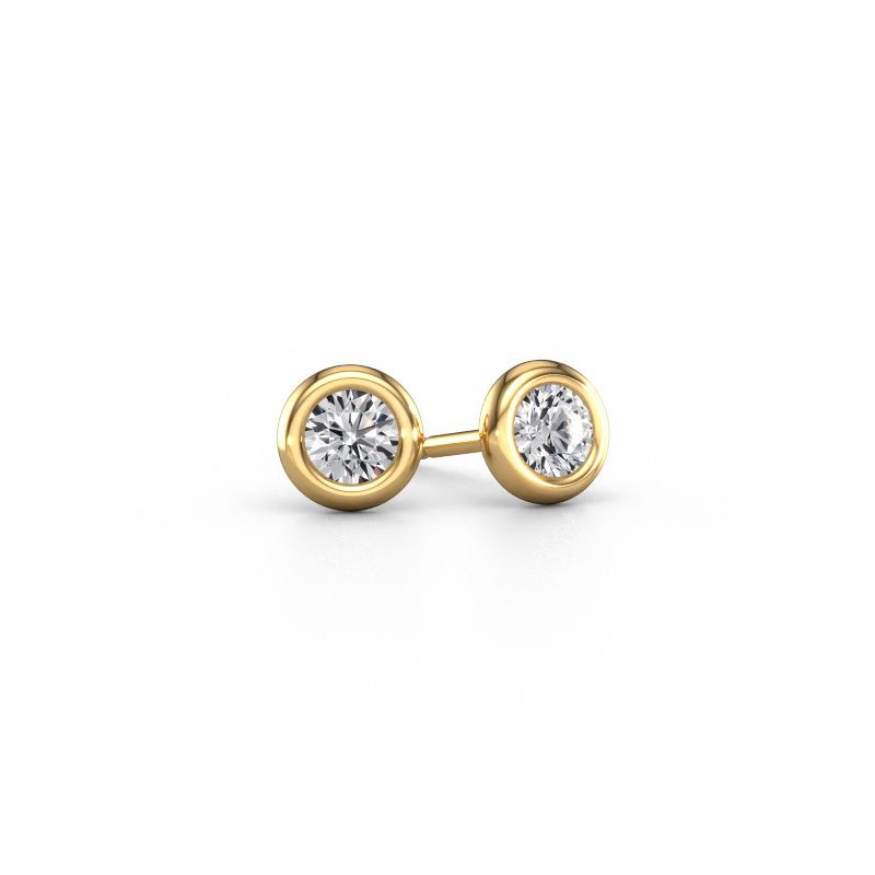 Stud earrings Lieke RND 585 gold lab grown diamond 0.50 crt