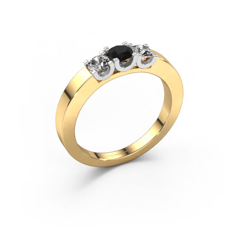Anillo Selina 1 585 oro diamante negro 0.54 crt
