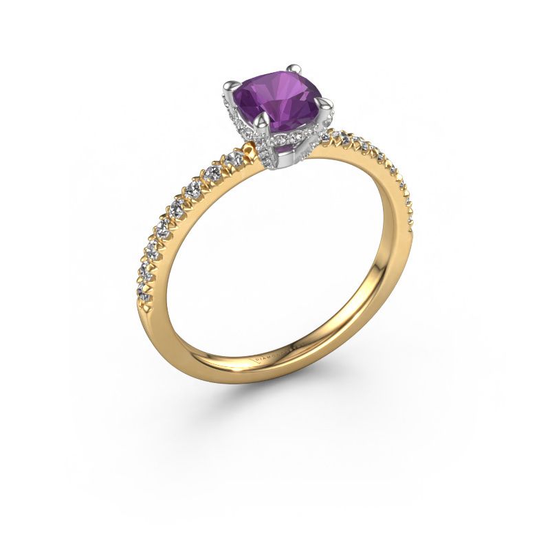 Verlobungsring Saskia 1 CUS 585 Gold Amethyst 5.5 mm