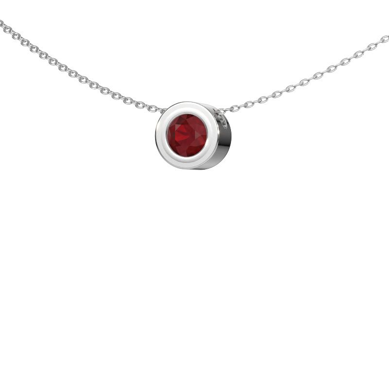 Pendant Ise 585 white gold ruby 5 mm