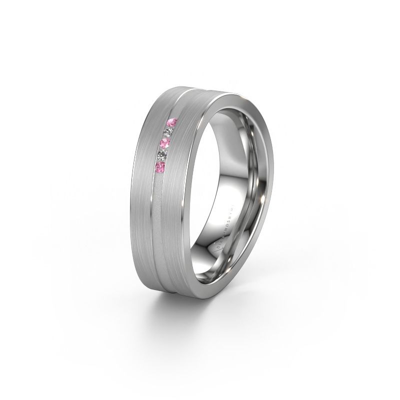 Ehering WH2019P 950 Platin Pink Saphir ±6x2 mm