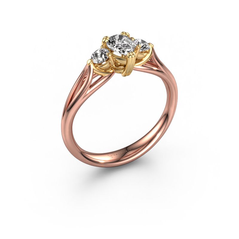 Engagement ring Amie per 585 rose gold diamond 0.85 crt