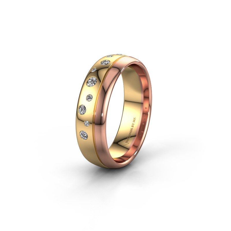 Image of Wedding ring WH0317L36AP<br/>585 gold ±6x1.7 mm<br/>Diamond
