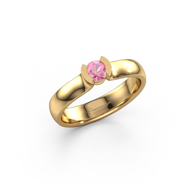 Ring Ophelia 585 gold pink sapphire 4.2 mm