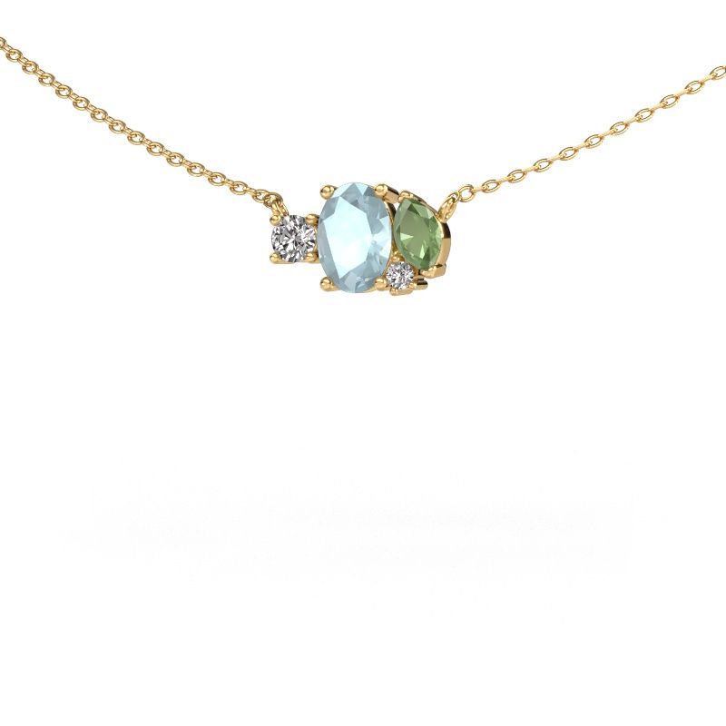 Pendant Frauke OVL 585 gold aquamarine 7x5 mm