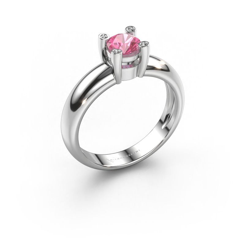 Ring Fleur 950 Platin Pink Saphir 4.7 mm