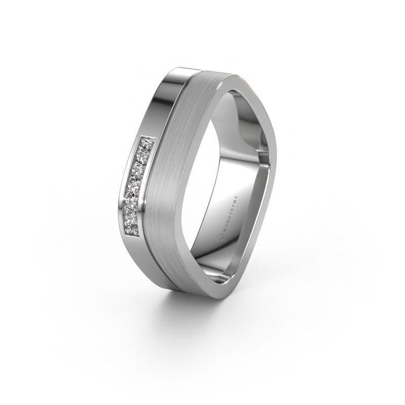 Trouwring WH6030L16A 950 platina lab-grown diamant ±6x1.7 mm