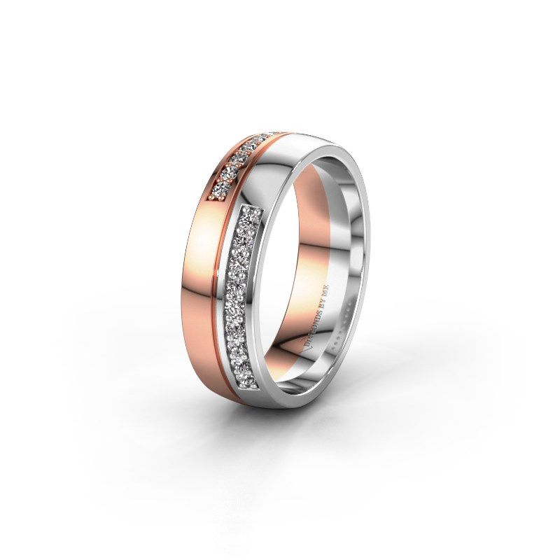 Image of Wedding ring WH0213L26AP<br/>585 rose gold ±6x1.7 mm<br/>Diamond