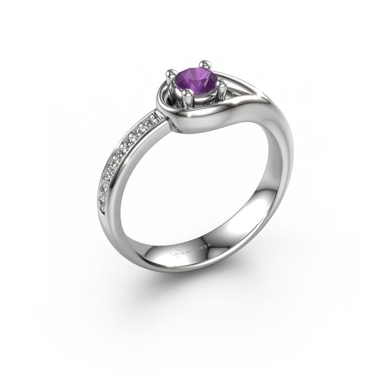 Ring Zara 950 Platin Amethyst 4 mm