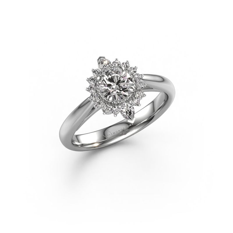 Verlovingsring Susan 585 witgoud diamant 0.885 crt