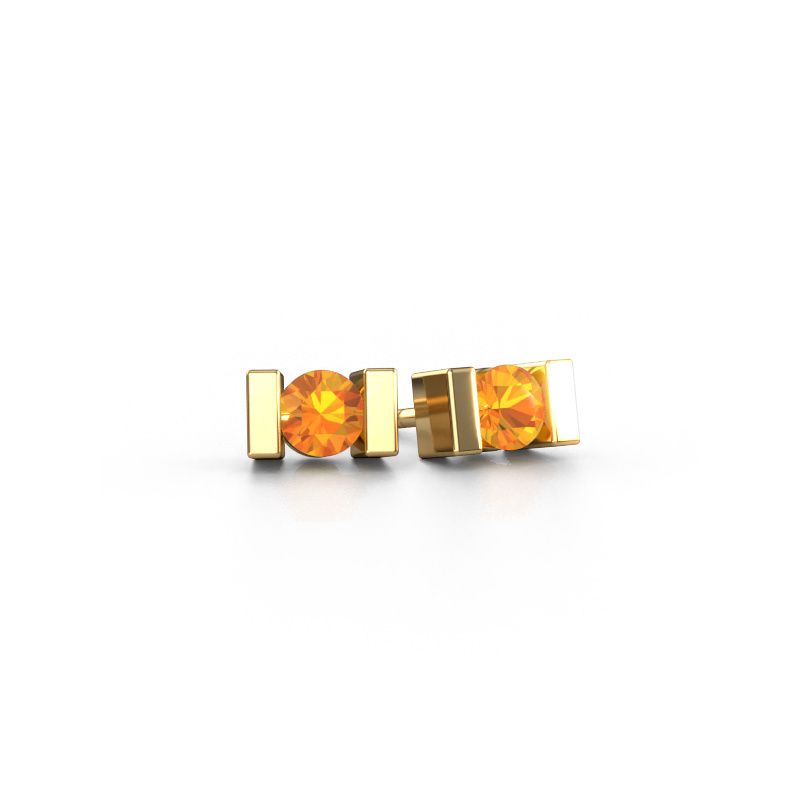 Stud earrings Lieve 585 gold citrin 3.7 mm
