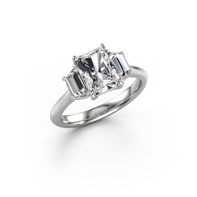 Engagement ring Maggie RAD 950 platinum lab grown diamond 2.35 crt