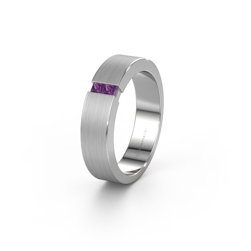 Wedding ring WH2136L15E 585 white gold amethyst ±5x2.6 mm
