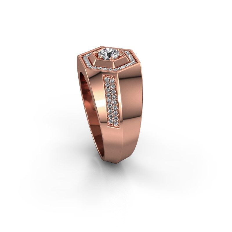 Image of Men's ring sjoerd<br/>585 rose gold<br/>Diamond 0.73 crt