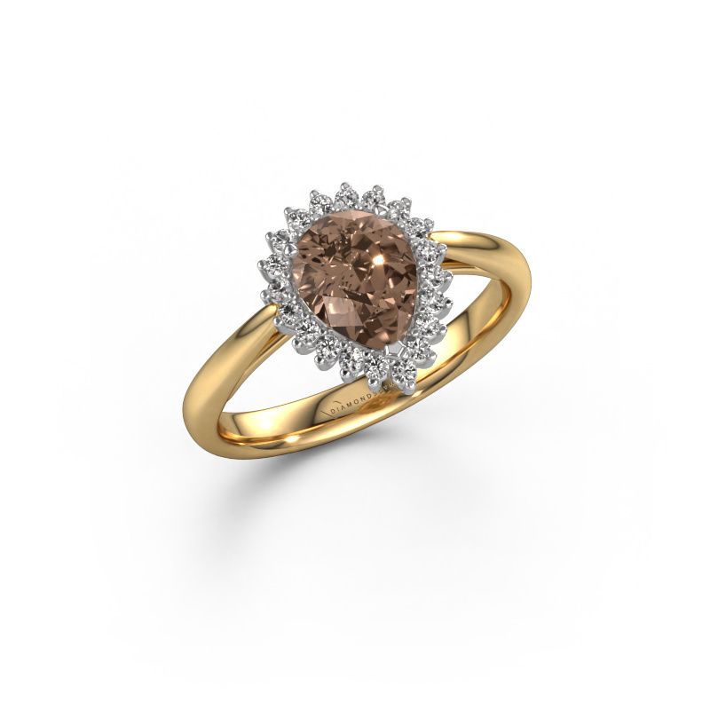 Engagement ring Tilly per 1 585 gold brown diamond 1.00 crt