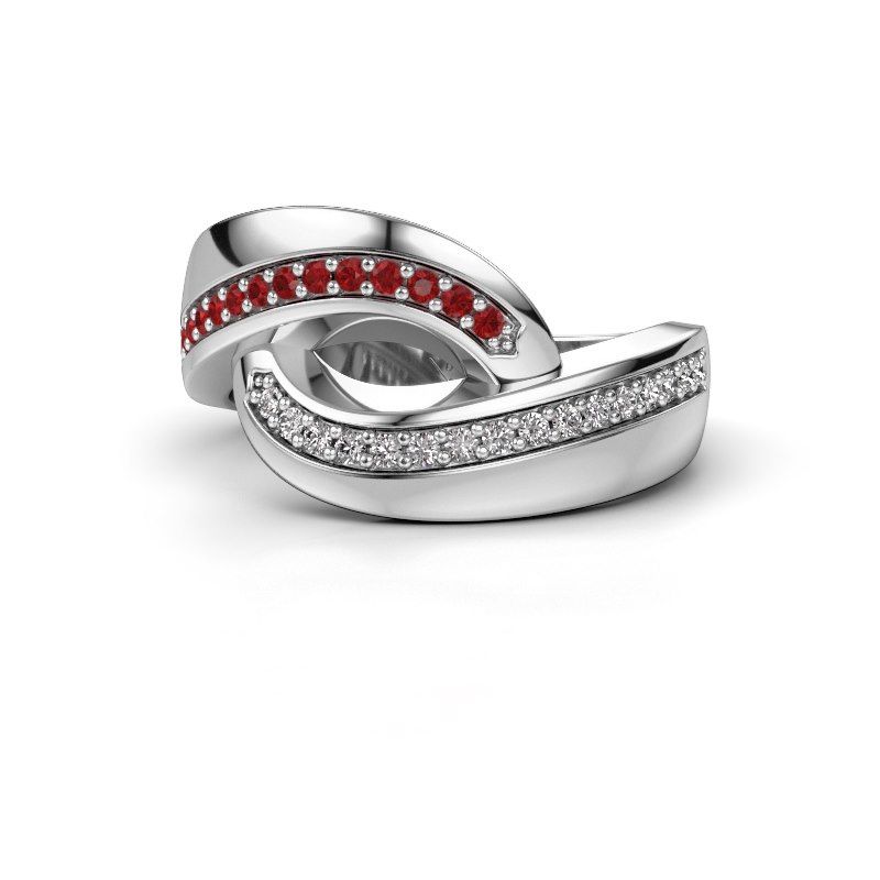 Image de Bague Sharita<br/>585 or blanc<br/>Rubis 1.2 mm
