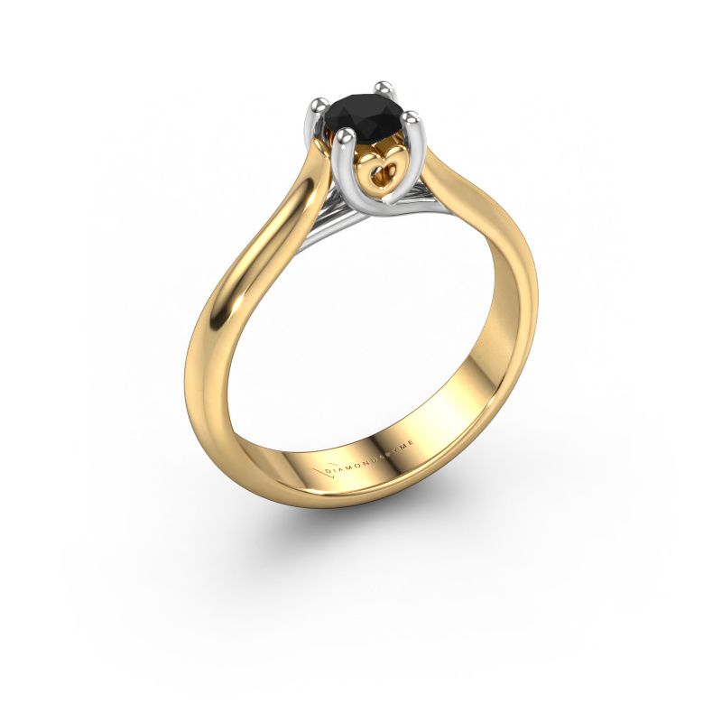 Verlobungsring Nisa 585 Gold Schwarz Diamant 0.36 crt
