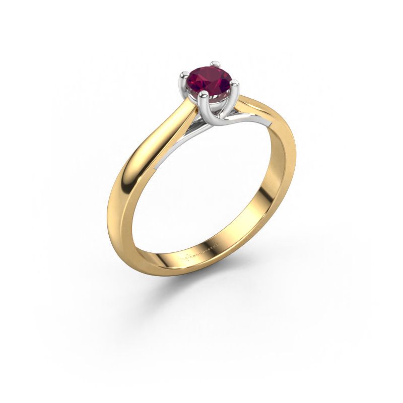 Verlovingsring Mia 1 585 goud rhodoliet 4 mm