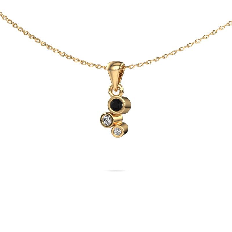 Pendentif Tessa 585 or jaune diamant noir 0.117 crt