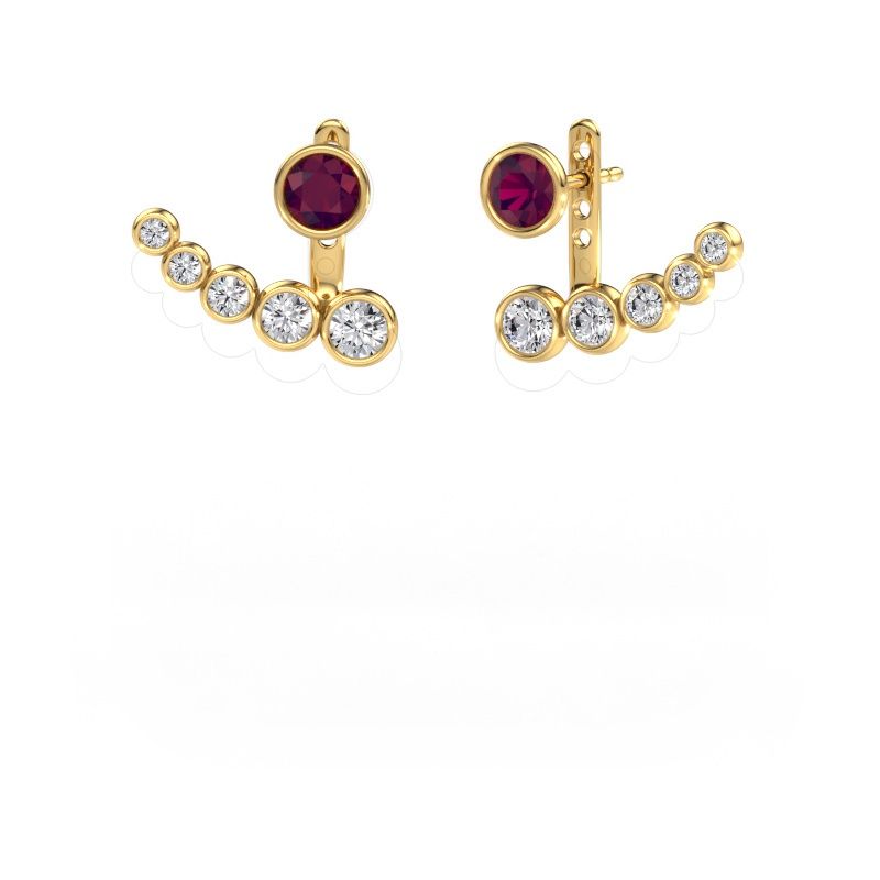 Ohrringe Wendy 585 Gold Rhodolit 5 mm