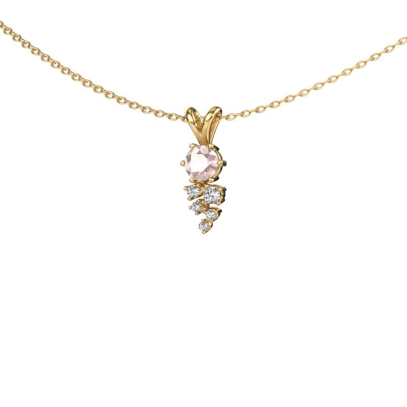 Pendant Royce 585 gold morganite champagne 4 mm