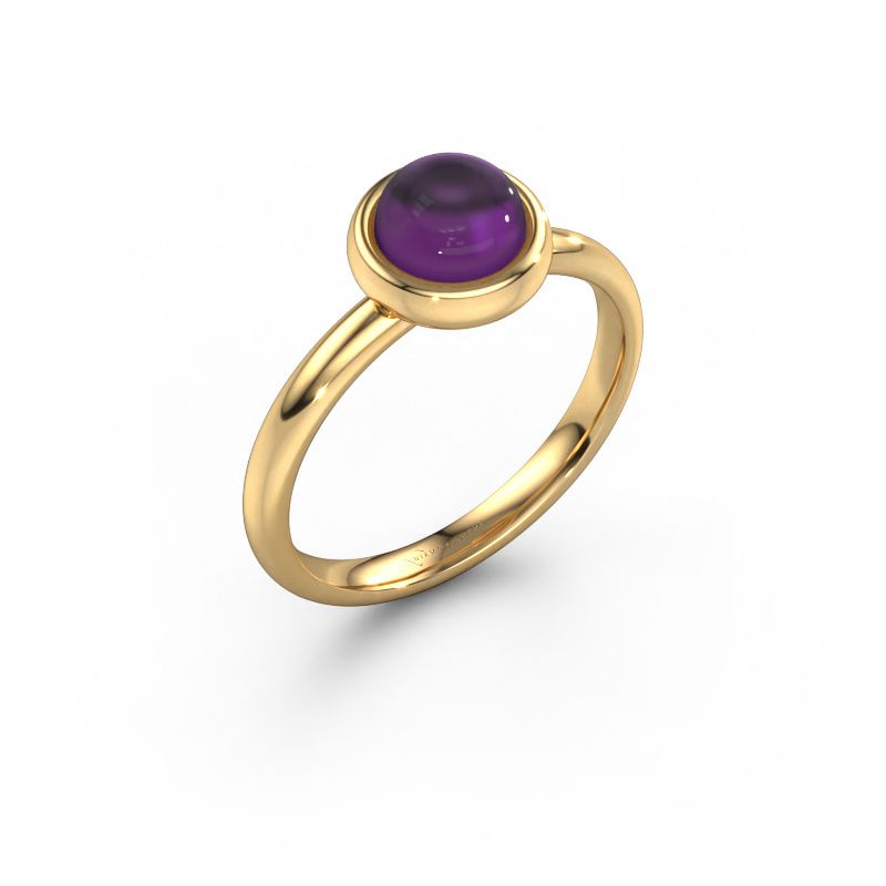 Ring Blossom RND 585 goud amethist 5 mm