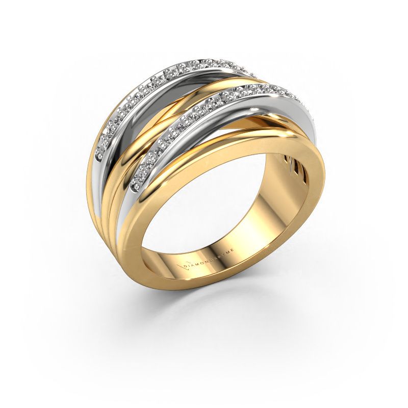 Ring Annabel 2 585 gold diamond 0.24 crt