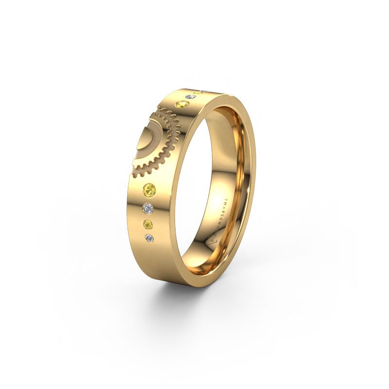 Trouwring WH2116L25A 585 goud gele saffier ±5x1.7 mm