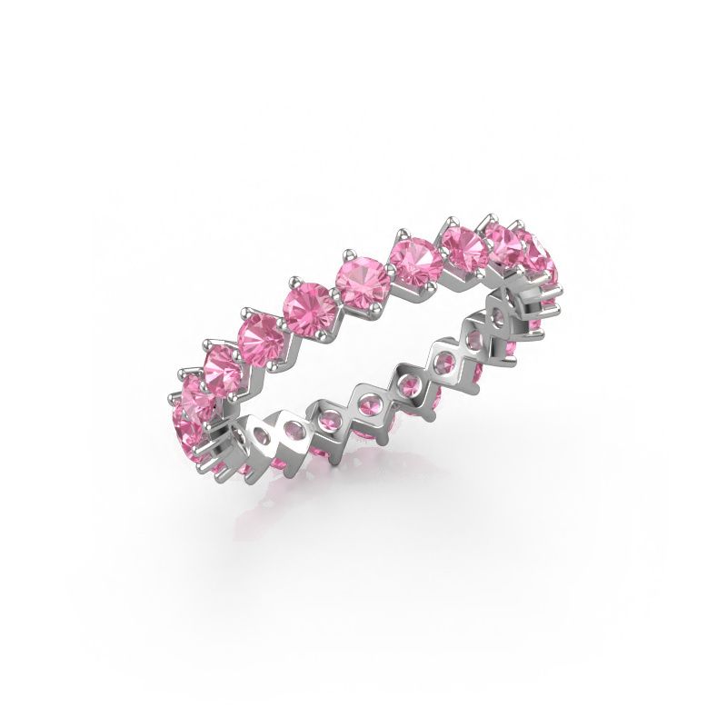 Vorsteckring Janie 2.7mm 585 Weißgold Pink Saphir 2.7 mm