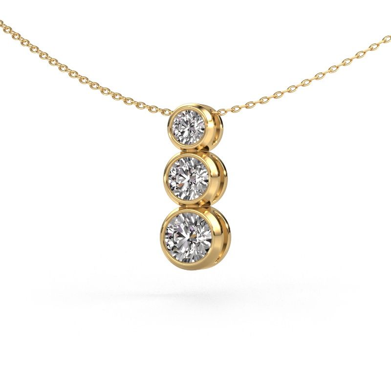 Pendant Linda 585 gold diamond 1.45 crt