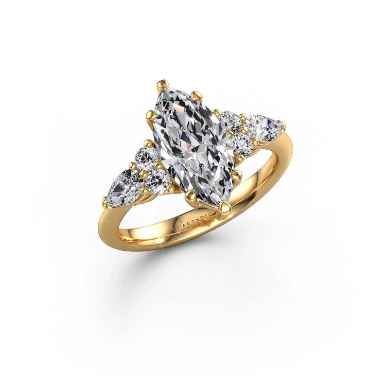 Engagement ring Melani MRQ 585 gold diamond 3.82 crt