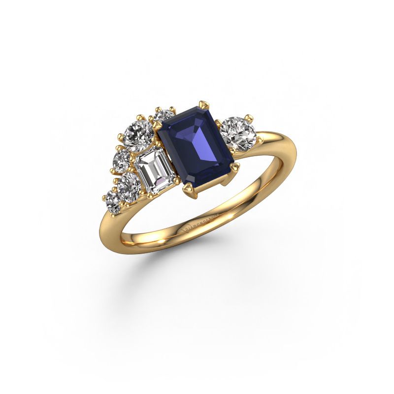 Ring Sabina 585 gold sapphire 7x5 mm