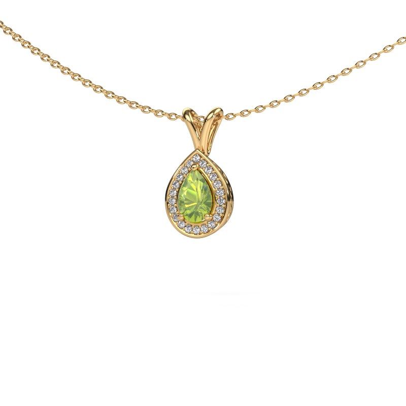 Pendant Barbar 585 gold peridot 6x4 mm