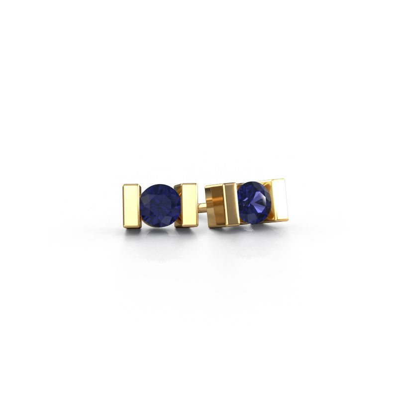 Oorstekers Lieve 585 goud saffier 3.7 mm