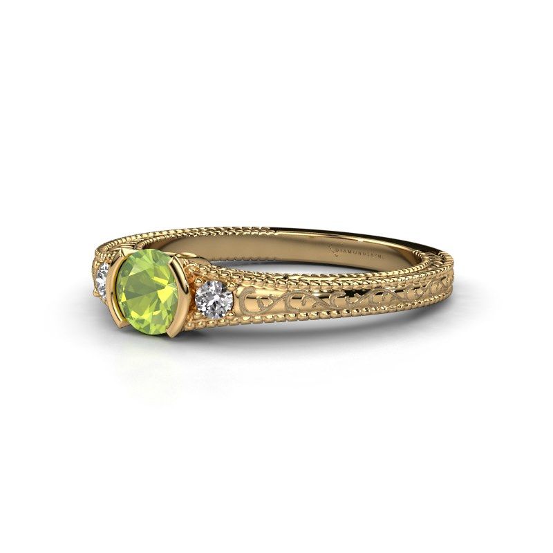 Afbeelding van Verlovingsring Anamaria<br/>585 goud<br/>Peridoot 5 mm