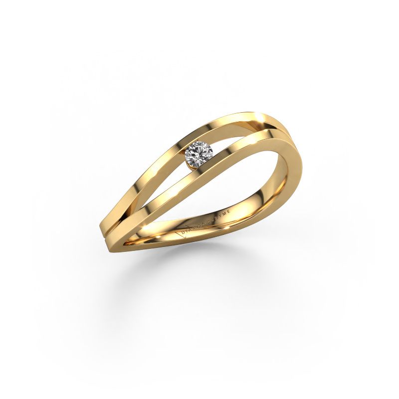 Aanzoeksring Sigrid 1 585 goud diamant 0.055 crt