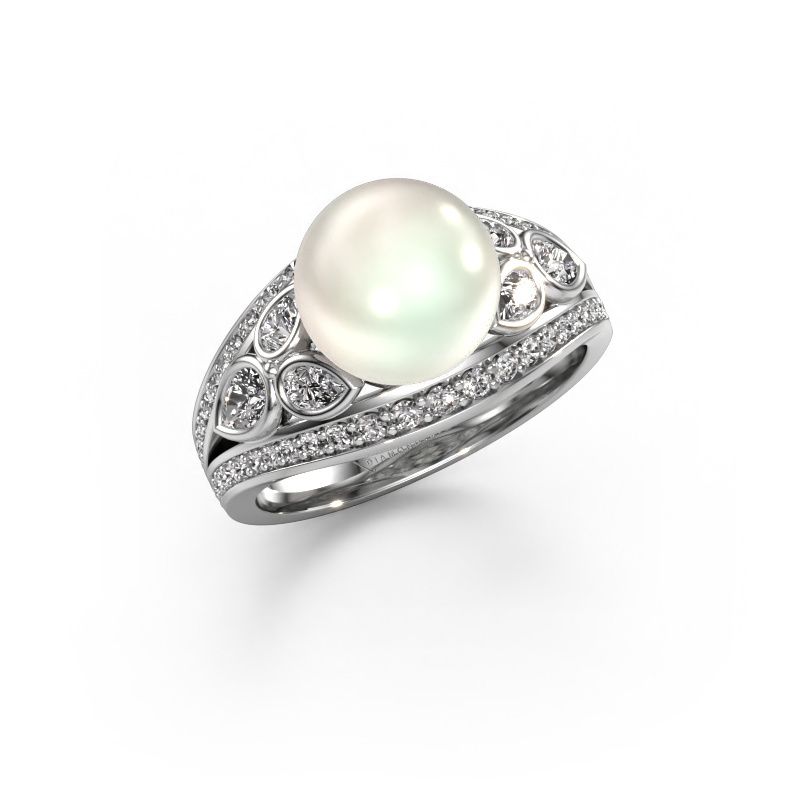 Ring Marlies 585 white gold white pearl 9 mm