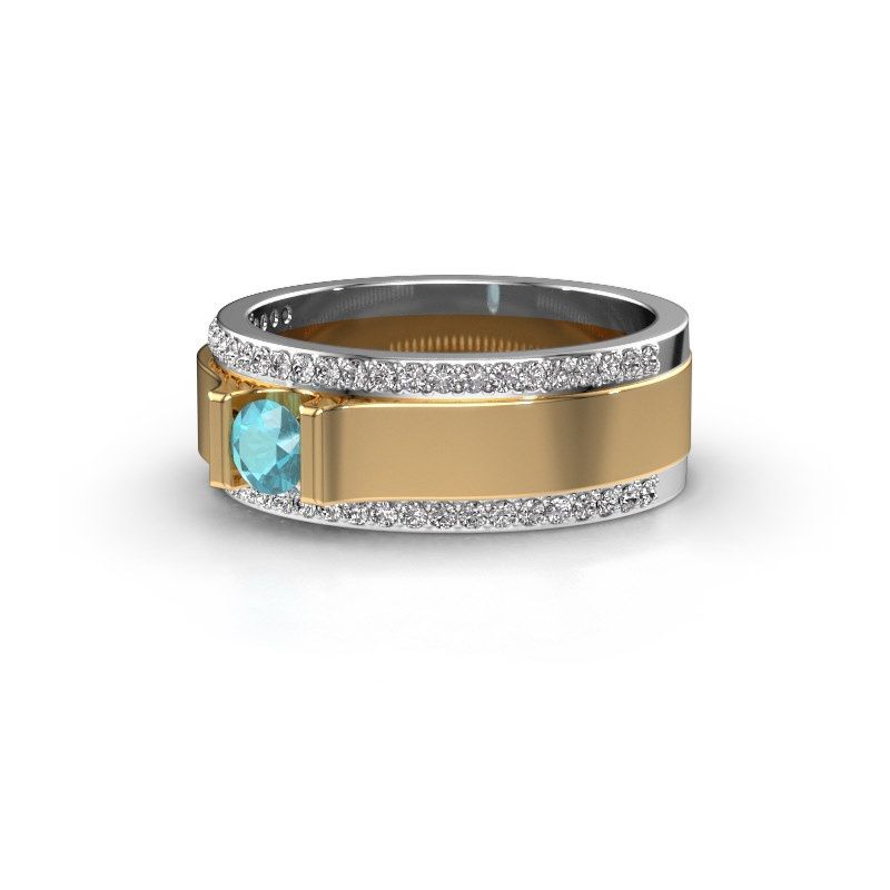 Image of Men's ring Danillo<br/>585 gold<br/>Blue topaz 4.2 mm