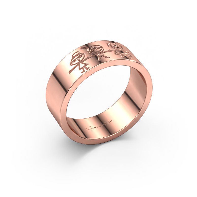 Wedding ring Fairy 585 rose gold ±7x1.5 mm