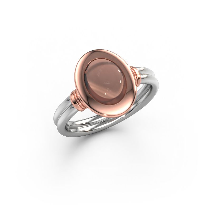 Ring Brittni 585 witgoud rookkwarts 7x5 mm