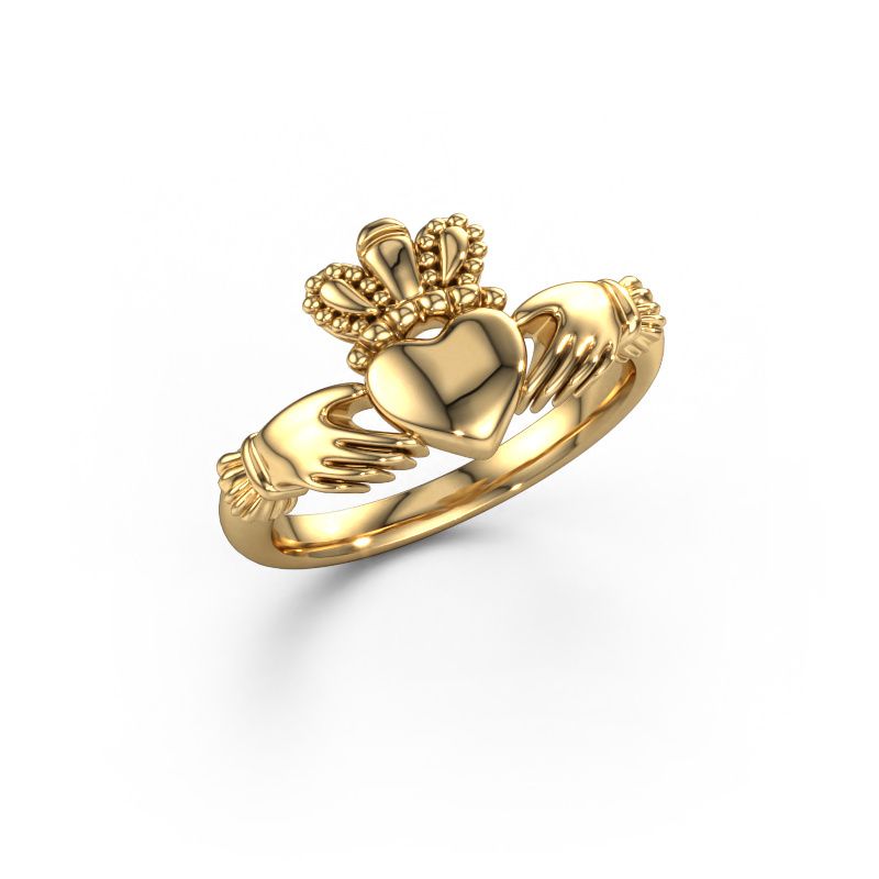 Bague Claddagh 1 585 or jaune