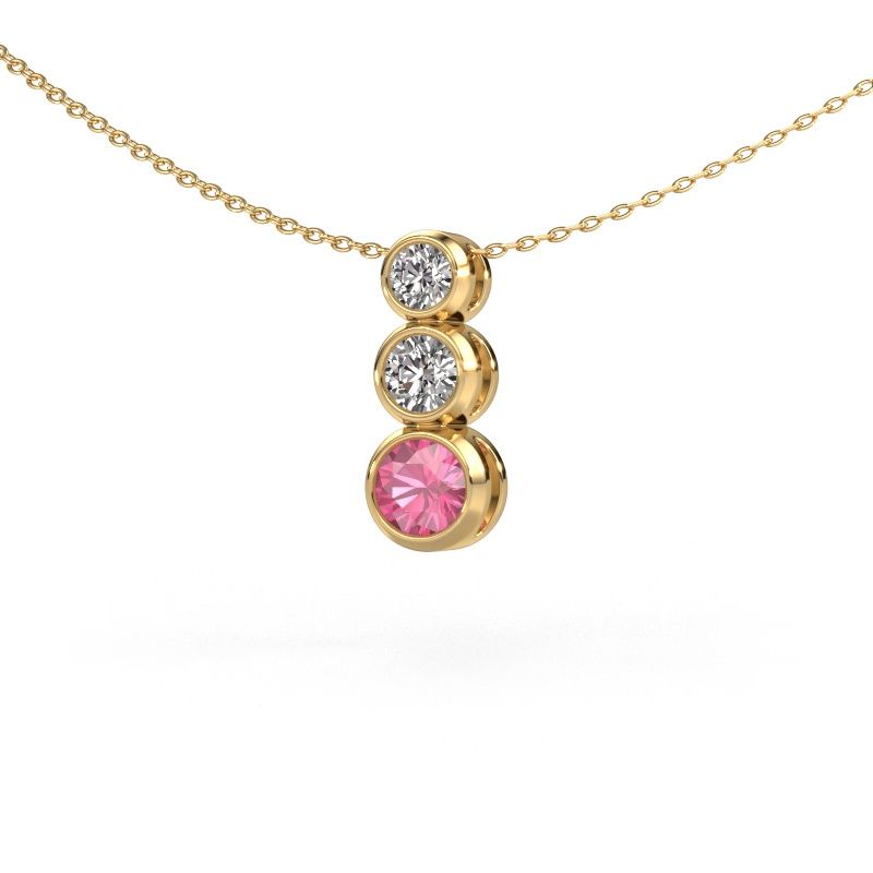 Pendant Linda 585 gold pink sapphire 5 mm