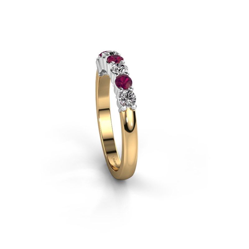 Afbeelding van Ring yasmin 7<br/>585 goud<br/>Rhodoliet 2.7 mm