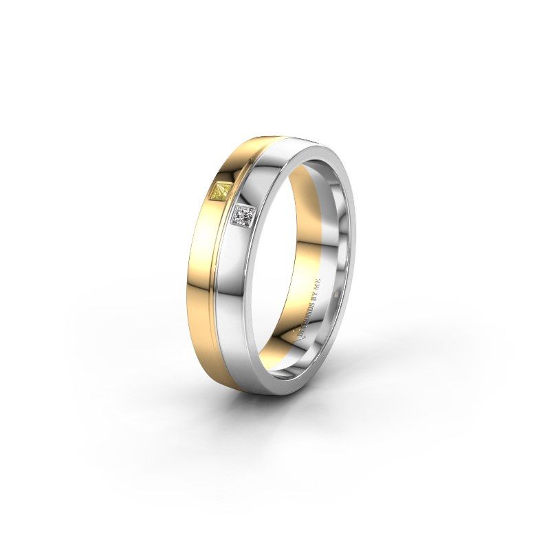 Image of Wedding ring WH0231L25BP<br/>585 gold ±5x2 mm<br/>Yellow sapphire