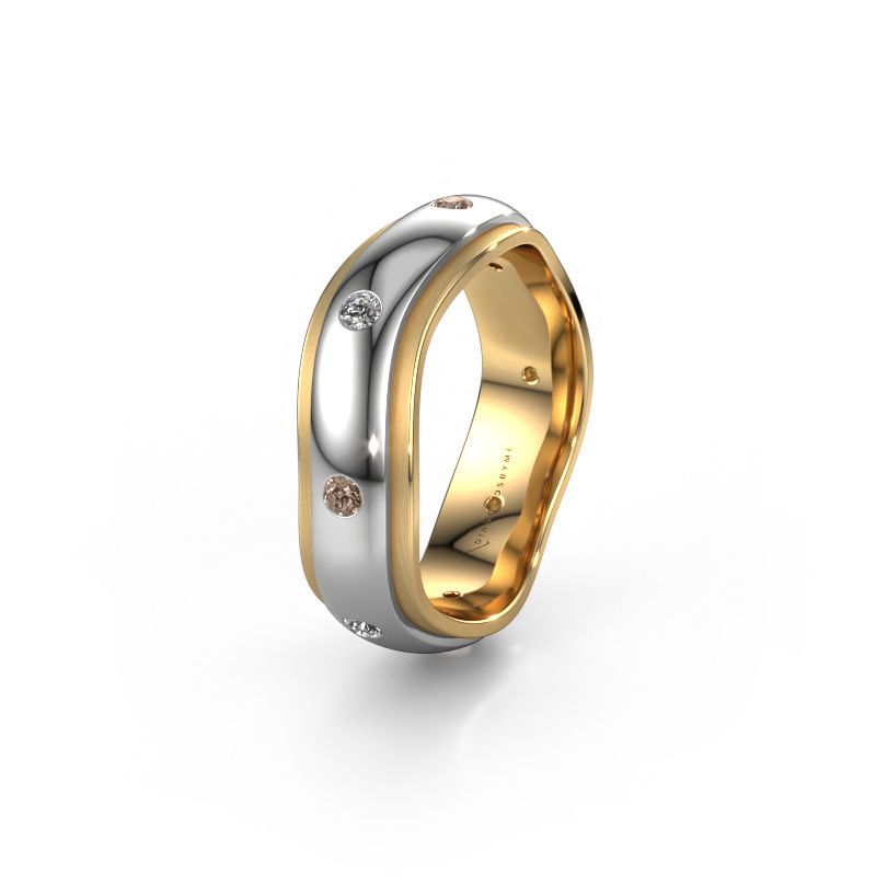 Ehering WH2051L26DP 585 Weißgold Braun Diamant ±6 x 2,4 mm